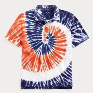 NWT Polo Ralph Lauren Short Sleeve Tie-dye Slim Fit Cotton Polo Shirt Sz Medium